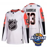 Maillot Hockey 2018 All Star Calgary Flames Johnny Gaudreau Authentique Blanc