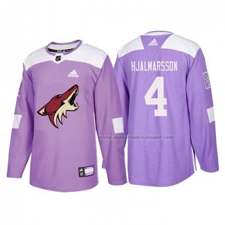 Maillot Hockey Arizona Coyotes Niklas Hjalmarsson 2018 Fights Cancer Volet