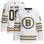 Maillot Hockey Boston Bruins 100th Anniversary Primegreen Authentique Personnalise Blanc