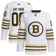 Maillot Hockey Boston Bruins 100th Anniversary Primegreen Authentique Personnalise Blanc