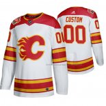 Maillot Hockey Calgary Flames Personnalise 2019 Heritage Classic Authentique Blanc