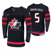 Maillot Hockey Canada Jacob Bernard Docker 2020 Iihf World Junior Championship Noir