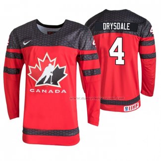 Maillot Hockey Canada Jamie Drysdale 2019 Hlinka Gretzky Cup Rouge