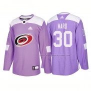 Maillot Hockey Carolina Hurricanes Cam Ward Authentique 2018 Fights Cancer Volet