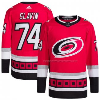 Maillot Hockey Carolina Hurricanes Jaccob Slavin Primegreen Authentique Pro Rouge