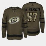 Maillot Hockey Carolina Hurricanes Trevor Van Riemsdyk 2018 Salute To Service Vert Militar