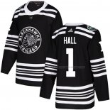 Maillot Hockey Chicago Blackhawks Glenn Hall Authentique 2019 Winter Classic Noir