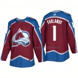 Maillot Hockey Colorado Avalanche Semyon Varlamov Domicile Premier 2017-2018 Rouge