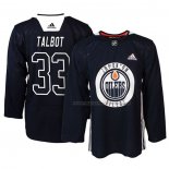 Maillot Hockey Edmonton Oilers Cam Talbot New Season Practice Bleu