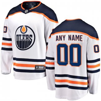 Maillot Hockey Edmonton Oilers Personnalise Exterieur Blanc