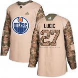 Maillot Hockey Enfant Edmonton Oilers Milan Lucic Authentique 2017 Veterans Day Camouflage