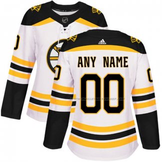 Maillot Hockey Femme Boston Bruins Personnalise Exterieur Blanc