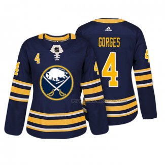 Maillot Hockey Femme Buffalo Sabres Josh Gorges Authentique Joueur Bleu