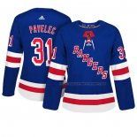 Maillot Hockey Femme New York Rangers Ondrej Pavelec Authentique Joueur Bleu