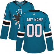 Maillot Hockey Femme San Jose Sharks Personnalise Domicile Bleu