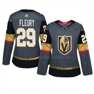 Maillot Hockey Femme Vegas Golden Knights Marc Andre Fleury Domicile Authentique Joueur Gris