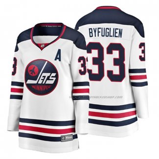 Maillot Hockey Femme Winnipeg Jets Dustin Byfuglien Heritage Breakaway Blanc