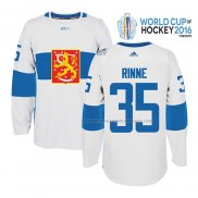 Maillot Hockey Finlandia Pekka Rinne Premier 2016 World Cup Blanc