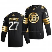 Maillot Hockey Golden Edition Boston Bruins John Moore Limited Authentique 2020-21 Noir