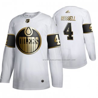 Maillot Hockey Golden Edition Edmonton Oilers Kris Russell Limited Blanc