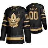 Maillot Hockey Golden Edition Toronto Maple Leafs X Ovo Personnalise Golden Limited Edition Noir