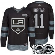 Maillot Hockey Los Angeles Kings Anze Kopitar 1917-2017 100th Anniversaire Noir