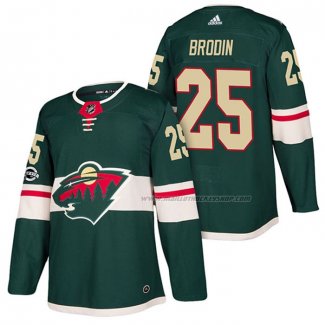 Maillot Hockey Minnesota Wild Jonas Brodin Authentique Domicile 2018 Vert