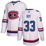 Maillot Hockey Montreal Canadiens Patrick Roy Authentique 2017 100 Classic Blanc