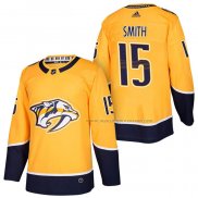 Maillot Hockey Nashville Predators Craig Smith Authentique Domicile 2018 Jaune