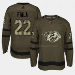 Maillot Hockey Nashville Predators Kevin Fiala 2018 Salute To Service Vert Militar