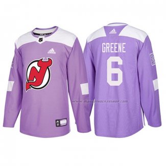 Maillot Hockey New Jersey Devils Andy Greene 2018 Fights Cancer Volet