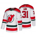 Maillot Hockey New Jersey Devils Eddie Lack Alterner Authentique Blanc