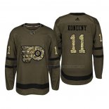 Maillot Hockey Philadelphia Flyers Travis Konecny 2018 Salute To Service Vert Militar