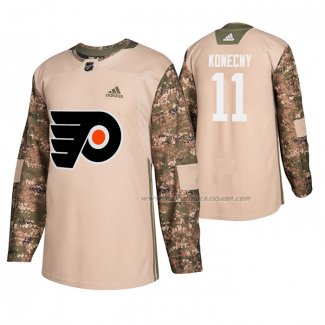 Maillot Hockey Philadelphia Flyers Travis Konecny Veterans Day Camouflage