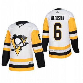 Maillot Hockey Pittsburgh Penguins Jamie Oleksiak Exterieur Authentique Joueur Blanc