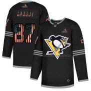 Maillot Hockey Pittsburgh Penguins Sidney Crosby 2020 USA Flag Noir