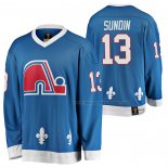 Maillot Hockey Quebec Nordiques Mats Sundin Heritage Vintage Replica Bleu