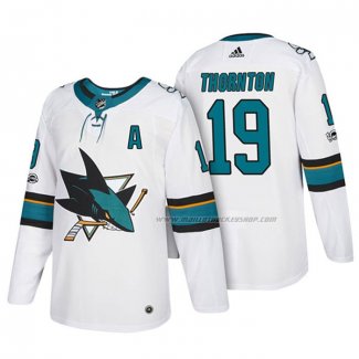 Maillot Hockey San Jose Sharks Joe Thornton 2018 Blanc