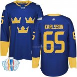 Maillot Hockey Suecia Erik Karlsson Premier 2016 World Cup Bleu