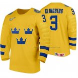 Maillot Hockey Suecia John Klingberg Domicile 2020 Iihf World Jaune