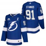 Maillot Hockey Tampa Bay Lightning Steven Stamkos Authentique Domicile 2018 Bleu