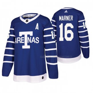 Maillot Hockey Toronto Maple Leafs Mitchell Marner Throwback Authentique Bleu