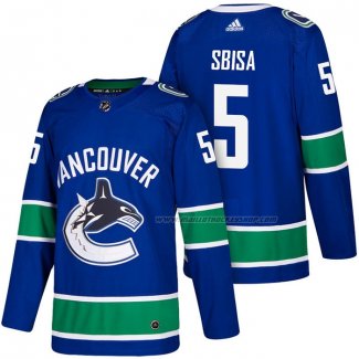 Maillot Hockey Vancouver Canucks Luca Sbisa 2018 Premier Bleu