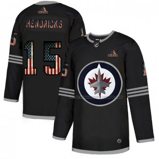 Maillot Hockey Winnipeg Jets Matt Hendricks 2020 USA Flag Noir