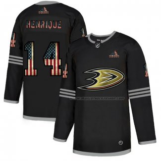 Maillot Hockey Anaheim Ducks Adam Henrique 2020 USA Flag Noir