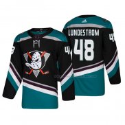 Maillot Hockey Anaheim Ducks Isac Lundestrom Alterner 25th Anniversaire Authentique Noir