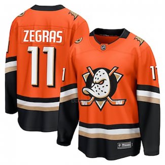 Maillot Hockey Anaheim Ducks Trevor Zegras Domicile Premier Breakaway Orange