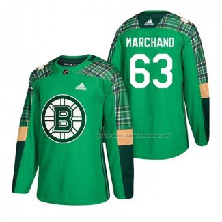 Maillot Hockey Boston Bruins Brad Marchand 2018 Dia de San Patricio Vert