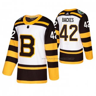 Maillot Hockey Boston Bruins David Backes 2019 Winter Classic Blanc