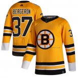 Maillot Hockey Boston Bruins Patrice Bergeron Reverse Retro Authentique 2020-21 Jaune